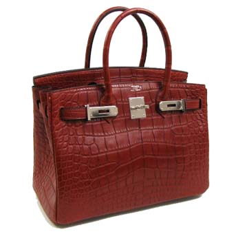 HERMES エルメス バーキン30 スーパーコピー アリゲーターマット ルージュアッシュ シルバー金具 05P01Sep13 Birkin 112